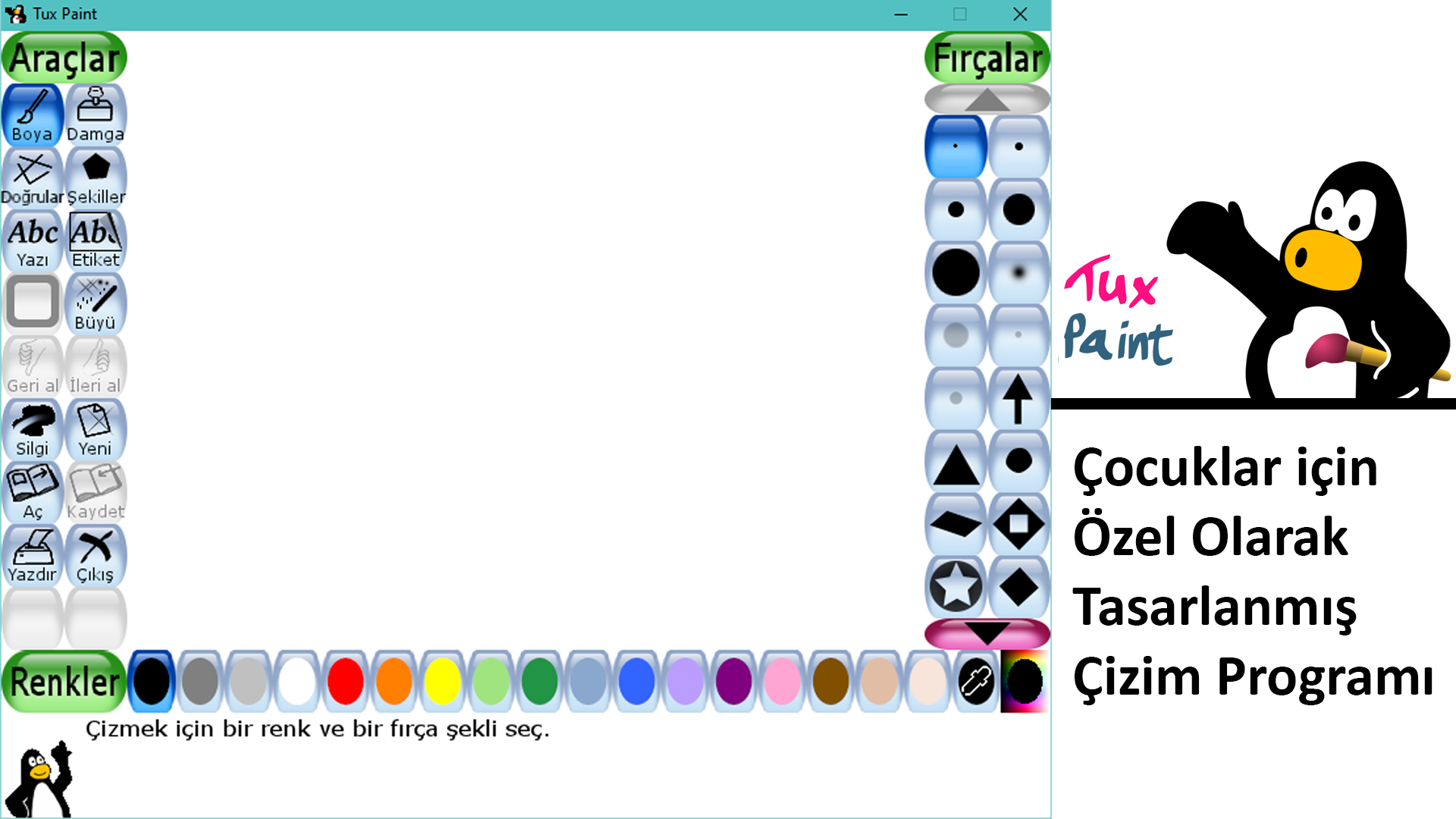 Как рисовать в tux paint